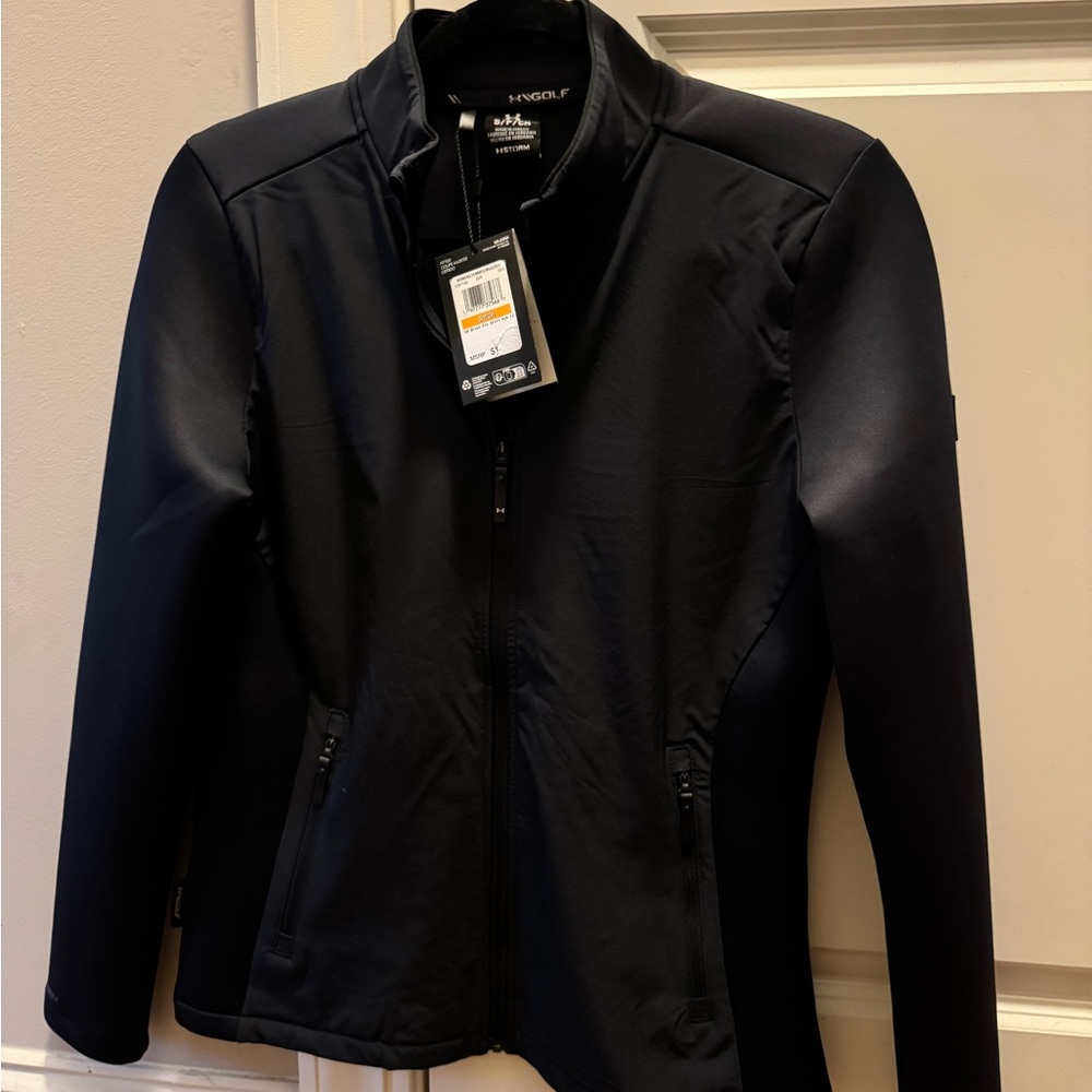 Women's  NWT Black Under Armour Storm zip up jacket